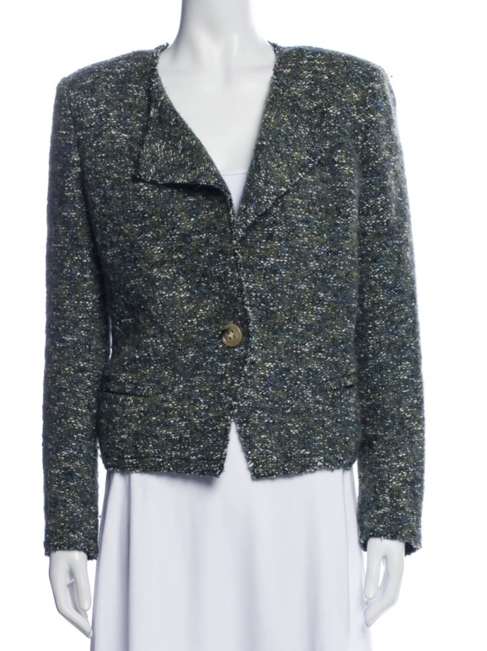 ISABEL MARANT ETOILE Tweed Jacket Blazer, One Button Front EUC Size 10/Medium
